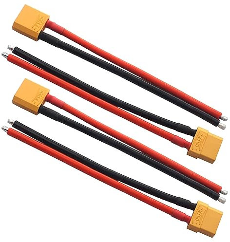GTIWUNG 2 Paar XT90 Männlich Weiblich Stecker mit 150 mm 12 AWG Silikondraht, XT-90 Männlichen Weiblich Verbinder mit Slicone-Kabel, XT90 Pigtail für RC Lipo Batterie FPV Drohne