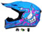 Motocross Fullface MTB Helm für Kinder und Herren - ABS-Schale, Dirt Bike, ATV Motorrad, MX Enduro, Downhill - Mit Handschuhe, Maske, Brille (Farbe: Blau)