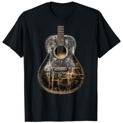Western Gitarre I Retro Gitarristen Musiker Akustik Gitarre T-Shirt