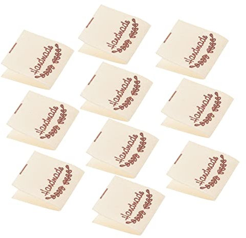 EXCEART 100St handgefertigtes Etikett personalisierte benutzerdefinierte Etiketten Quiltstoff Schere Stoffetiketten Nähen von Etiketten für handgefertigte Artikel Weben der Stoff Kleidung