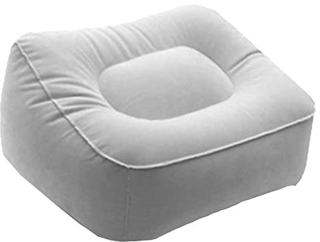 Repose-pieds de voyage gonflable - Coussin de jambe gonflable réglable en hauteur pour les avions, les voitures, les trains, réduit les gonflements, améliore la circulation sanguine