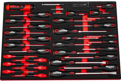 Master Screwdriver Set 65 PCE in EVA Foam Flat-Pozi-Phillips-Pound Through BOXO