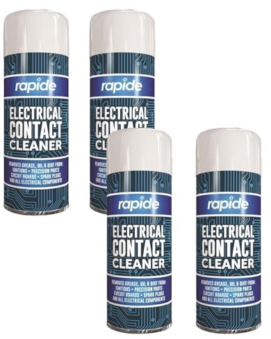 SDMAX Electrical Contact Cleaner, Ensuring Optimal Electrical Connections, Grease, Oil and Dirt Remover, Switch Clean Aerosol Spray Can, General Purpose Cleaner, 200ML (4 PCS)