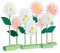 SUNBEAUTY 8 PCS Gänseblümchen Filz Centerpieces Rosa Weiß für Tische Blume Geburtstag Party Dekorationen Gänseblümchen Dekorationen für Mädchen Geburtstag Baby Shower Hochzeit