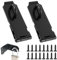 2 Pièces Loquet de Cadenas Agrafe avec 18 Vis, 4 Pouces Cadenas Fermoir, Loquet Porte Fermoir en Acier Inoxydable, Verrou de Porte, Moraillon Verrouillage pour Porte, Tiroir, Placard, Jardin (Noir)