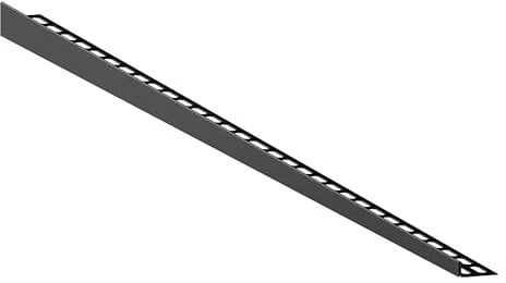 Aquabad Edelstahl Gefälleprofil Clive für begehbare Dusche in Schwarzmatt 160cm, rechtsversion, Kantenhöhe 12mm