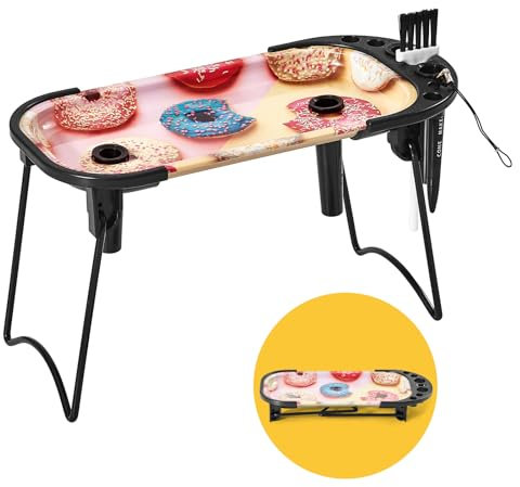 Metall-Rolltablett mit Kegellader für King Size & 1 1/4 Größe vorgerollte Kegel, niedliche Vorrollmaschine, faltbarer Standkegelfüller mit Bürste und Platzierungsgerät, 23,6 x 10,7 cm