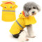 Zunea Wasserdichter Hunde-Regenmantel mit Kapuze für Kleine Hunde Leicht Reflektierend Regenjacke Poncho mit Loch für die Leine Zupf Lustiges Entenmuster Kostüme Regenbekleidung für Chihuahua Gelb S