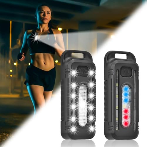 GBKDQQ 2 Stück LED Clip Lampe, 5 Lichtmodi Lauflicht, Stirnlampe Led Wiederaufladbar, Kleinstirnlampe, Clip Lampe für Joggen, Angeln, Campen, Wandern, Laufen usw