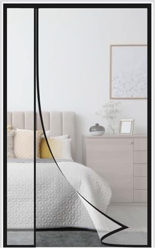 Magnet Wärmeschutzvorhang Tür Transparent 100x200cm,Reversible Linke Oder Rechte Seitenöffnung,Thermo Türvorhang,Isolier Schutz Vorhang,Selbstschließend,Haustierfreundlich,Wasserdicht,Schwarz