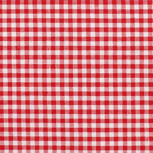 SUGARAPPLE Bio Baumwollstoff zum Nähen für Kinder | Stück 1 m x 150 cm | Stoff Meterware | Öko Tex Standard | Reine Baumwolle | Kinderstoffe Mädchen, Junge in Hemdenqualität | Karo Rot