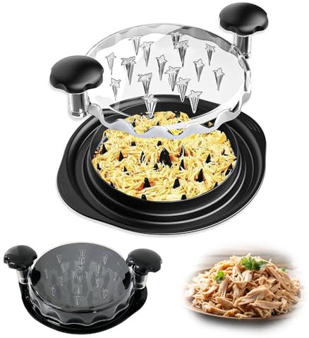 Mtlhbcg Hähnchenzerkleinerer, HäHnchen Shredder, Transparent Lid Sichtbares Hähnchenbrust Zerkleinerer Werkzeug, Groß Fleischzerkleinerer Manuell mit Ergonomischen Griffen, Suitable for Pork Chicken