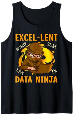 Exel-Lent Data Ninja Nerd Lustiger Datenanalyst Tank Top