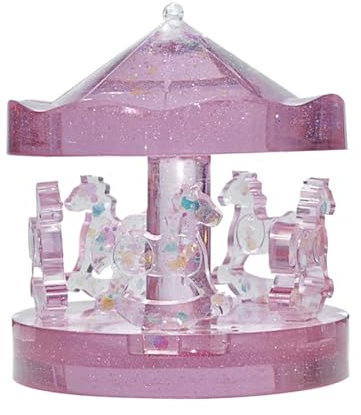 Aquarium Decorations, Small Carousel for Aquarium Decor, Aquarium View Resin Ornament, Artificial Fish Tank Decoration for Freshwater and Saltwater, Unique Aquarium Accessory for Vibrant Aquatic Space