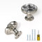 ELEBUILD 10 Pack Clear Crystal Cabinet Knobs, Brushed Nickel, Kitchen Cupboard Door Handles, Cabinet Handle Drawer Pulls for Wardrobe Bathroom