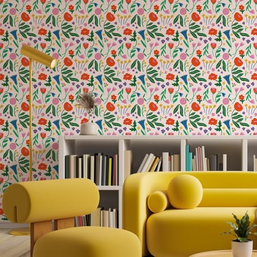Wallpaper Emerald Green Red Sticky Back Kitchen Wallpapers Art Deco Self Adhesive Wall Paper Peel and Stick Waterproof Removable Walpaper Bedroom Bathroom Living Room 38.6x320.6cm/1 roll