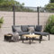 IKAYAA Gartenlounge Aluminium Gartenmöbel Set Metall Wetterfest Gartenlounge Outdoor Eckbank Verstellbare Outdoor Lounge Balkon Möbel Terrassenmöbel-4-tlg