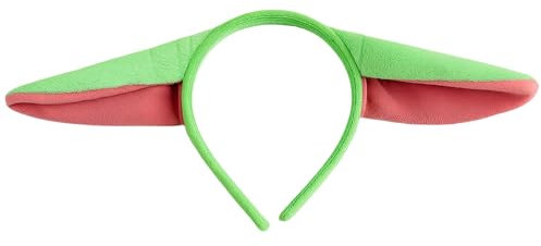 MUNSKT Bandeau en tissu pour enfant, accessoire de costume, bandeau d'oreille d'elfe vert, costume de jeu de rôle, fête d'Halloween et de Noël