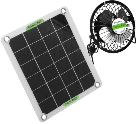 Solarbetriebener Ventilator – Campingventilator | winziger tragbarer Solarventilator | Betrieb für Camping | winziger tragbarer Wäscheständer, Abluftkühler für Autos, Wohnmobile, Schiffe, Flugzeuge