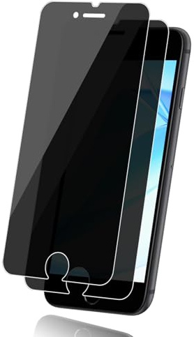 Carantee Verre Trempé pour iPhone 6/6s/7/8/SE 2020 Anti Espion protection écran, 2 pièces Haute Sensibilité Dureté 9H Anti Rayures Spy vitre protection, 3D Sans Bulle Film Protection D'écran pour SE