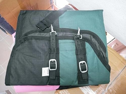 Pferdedecke Regendecke 1200D Highneck Fleecefutter abschwitzfunktion Regen-abschwitzdecke (Grün, 145 cm)