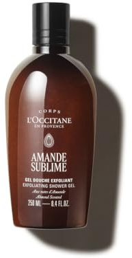 L'OCCITANE - Gel Doccia Esfoliante Mandorla (Amande Sublime) - 250 ml - Deterge ed esfolia delicatamente - Prodotto in Francia
