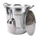 T586 4L Silver Metal Galvanized Double Walled Ice Bucket Set With Lid And Scoop