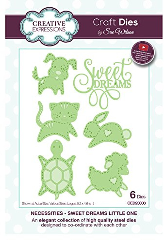 Sue Wilson Necessities Collection Sweet Dreams Little One Craft Die, Metal, Silver, 25 x 16 x 0.8 cm