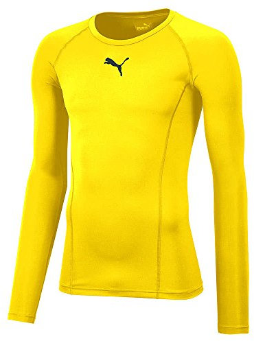 PUMA Kinder Liga Baselayer Tee LS Jr Shirt, gelb (Cyber Yellow), 116