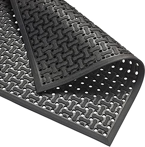Notrax Reversible rutschfeste Matte, 122cm x 183cm, Schwarz