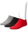 Puma - 261080001 - Lot de 3 paires de chaussettes courtes de sport, pour hommes et femmes, couleurs assorties, article 232, noires/rouges - Pointure 43-46, noir/rouge