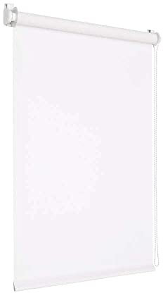 Victoria M. Tenebra Tenda a Rullo Oscurante, Montaggio con e senza Fori, Avvolgibile, Bianco, 50 cm x 220 cm (Larghezza x Altezza)