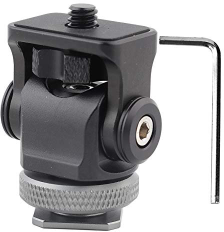 EBTOOLS Für Mikrofonhalter Für Photo Camera-Hot Shoe Mount Adapter 1/4 '' Schraube Hot Shoe Mount Flash Mikrofonhalter Aluminiumlegierung für Led Videoleuchte Mikrofon (S