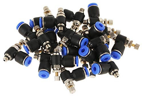 20 piezas conector rápido neumático, OD 4 mm Tubo Sl4-M5 Regulador del flujo de aire neumático válvula de mariposa control velocidad accesorios agua conector rápido