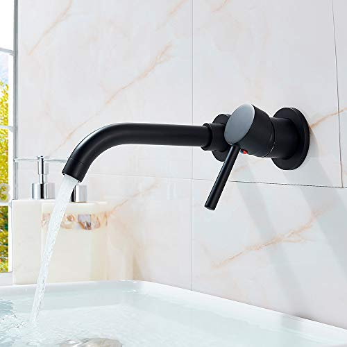 Grifos Lavabos Grifo Lavabo Innovador Y Elegante Del Lavabo Casero - Latón Cromado Latón Caliente Y Frío Del Cuarto De Baño Para El Baño Bañera Negro