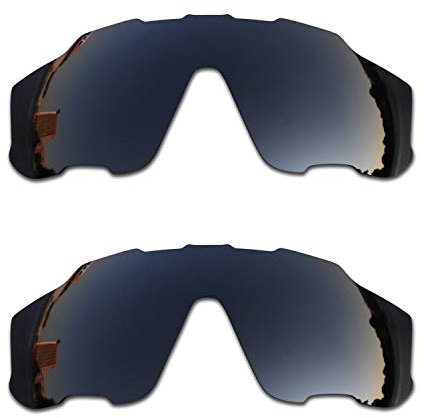 SOODASE Para Oakley Jawbreaker Gafas de sol Negro 2 Pares Lentes de repuesto polarizadas