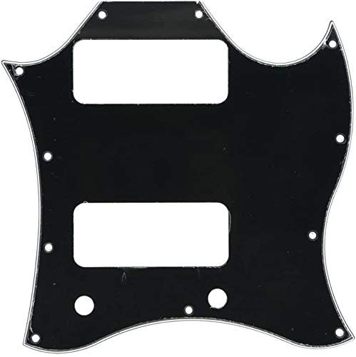 Dopro Standard SG Special Full Face Gitarre Pickguard mit P90 Pickup Loch, schwarz, 3-lagig
