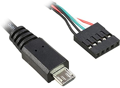 Aukson D54 5-Pin Header Buchse auf Micro USB 5-Pin Stecker Adapter – 50cm Motherboard Kabel für USB Header PCB