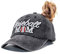 MANMESH HATT Baseball Mom Pferdeschwanz Baseball Kappe Unordentlicher Dutt Vintage Washed Distressed Twill Einfarbig Hut für Frauen, Baseball Mom 3D schwarz, Einheitsgröße
