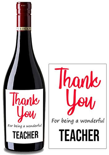 Personalised Wine Bottle Label for Thank You Best Great Teacher BL118