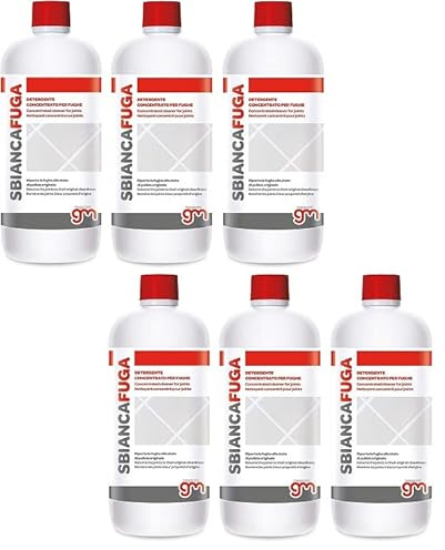 Magazzini GM SBIANCAFUGA,Detergente concentrato ideale per la pulizia delle fughe di pavimenti e rivestimenti.Rimuove sporco, annerimenti e muffe dalle intersezioni, 1 Lt (6)