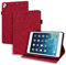 Funda para iPad 9.7'' 2017/2018 Ligero PU Cuero Flip Carcasa Estuche con Múltiples ángulos de Vista, Auto Sueño/Estela, para iPad Air 2 / iPad Air, iPad 6ª / 5ª generación Tableta,Rojo