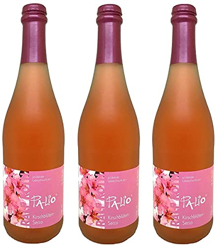 Palio - Kirschblüte Secco 0,75l - Fruchtiger Perlwein - Prämiert aus Deutschland, Menge:3 Stück