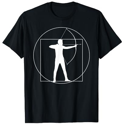 Bogenschießen Bogenschütze Bogen Pfeil Leonardo Da Vinci T-Shirt