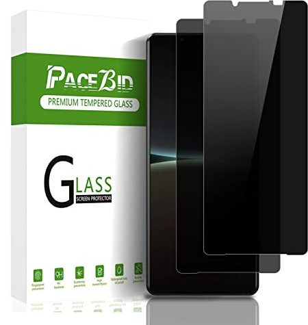 PaceBid 2 Pack Privacy Screen Protector Compatible with Sony Xperia 5 IV 5G, Anti Spy Tempered Glass Film 9H Hardness Anti-Scratch for Sony Xperia 5 IV 5G