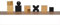 Minimalistisches Holzschach-Set, 1923 Josef Hartwig Bauhaus-Modell, Schachfiguren aus Ebenholz (gefärbt) Buchsbaum – Massivholz Luxus-Schachfiguren