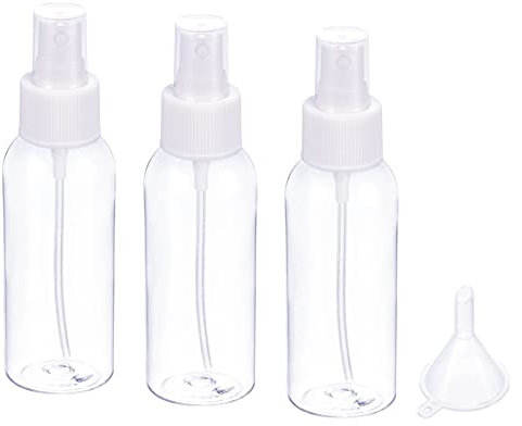 M METERXITY 3 in 1 Clear Travel Bottles Set - Shampoo Lotion Spray Bottle Containers with Funnel Apply to Business Trip (80ml 38x85mm)