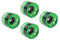 harayaa Skating Rollen 70 Mm Longboard Rollen Cruiser Rollen Street, 4er Set, Grün