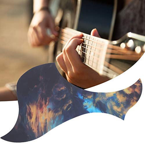Akustikgitarren-Schlagbrett, Anti-Kratz-Schutzplatte, Pick-Guards, Verschiedene Farbige Aufkleber-Zubehör, Selbstklebende Dekoration, Musikinstrumenten-Zubehör (Meerblick)