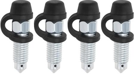EMSea 4 Sets Motorcycle Brake Caliper Bleed Screw Bleeding Bleed Nipple Screw M7x1mm with Dust Cap Compatible with Suzuki Compatible with Honda